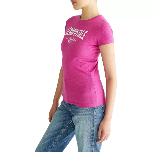AEROPOSTALE Womens Collegiate Short Sleeve Graphic TeeFuchsia Red