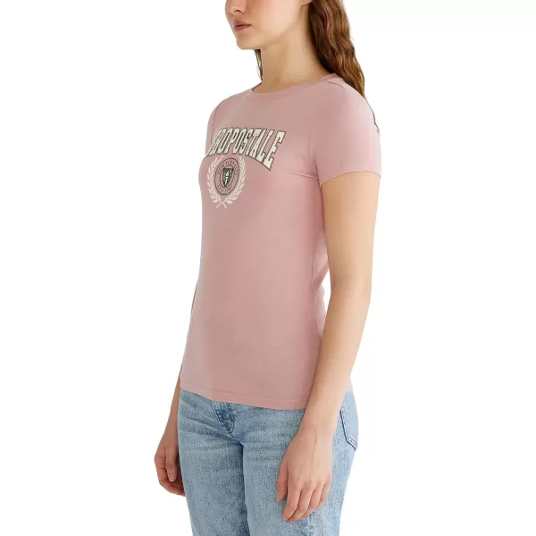 AEROPOSTALE Womens Collegiate Short Sleeve Graphic TeeStucco Rose