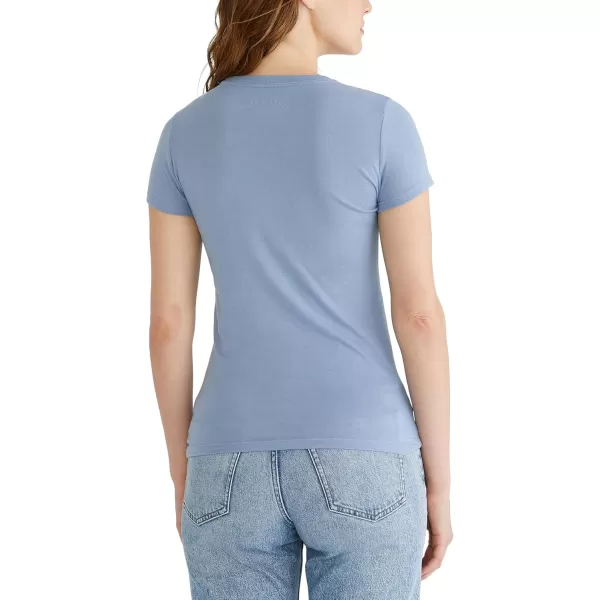 AEROPOSTALE Womens Collegiate Short Sleeve Graphic TeeWashed Blue