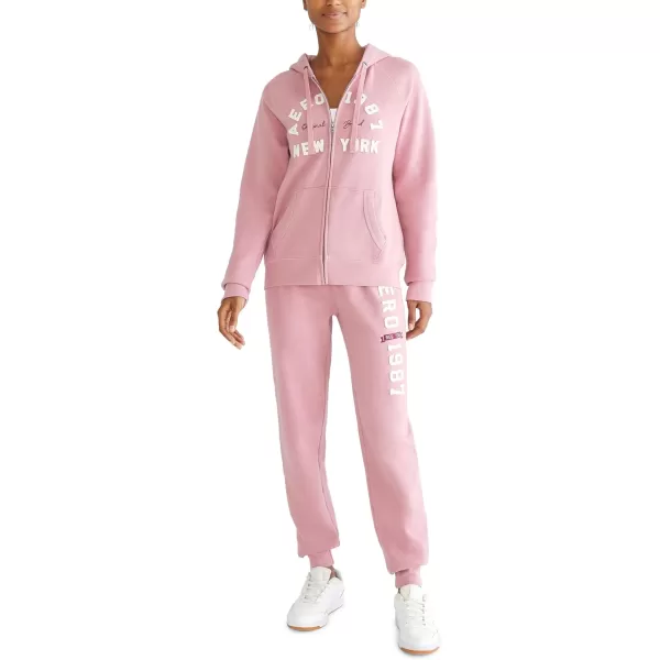 AEROPOSTALE Womens Logo Full Zip Hoodie Arches New YorkFox Glove