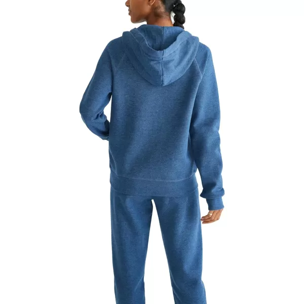 AEROPOSTALE Womens Logo Full Zip Hoodie Arches New YorkInsignia Blue