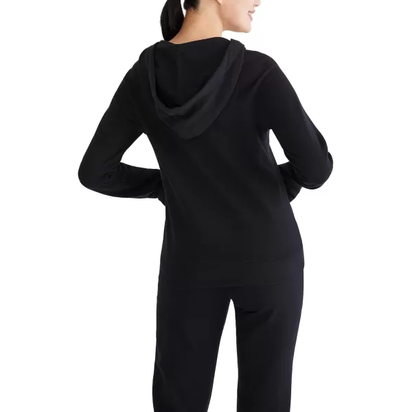 AEROPOSTALE Womens Logo Full Zip HoodieArches1987Dark Black