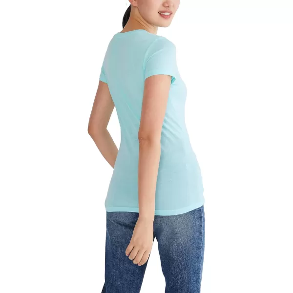 AEROPOSTALE Womens Script Short Sleeve Graphic TeeAruba Blue