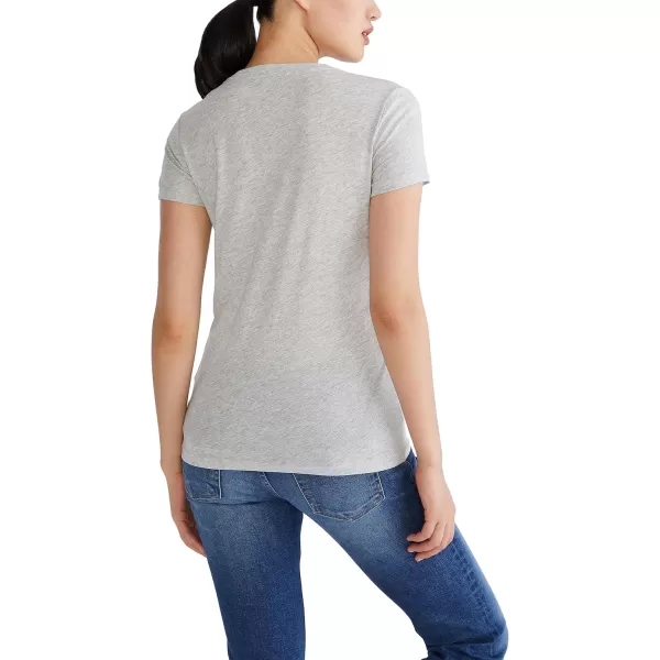 AEROPOSTALE Womens Script Short Sleeve Graphic TeeLight Heather Grey