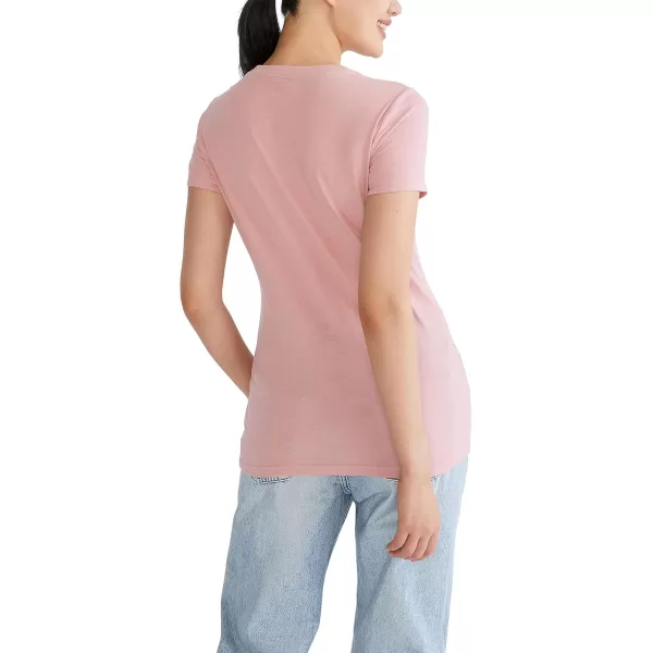 AEROPOSTALE Womens Script Short Sleeve Graphic TeeStucco Rose