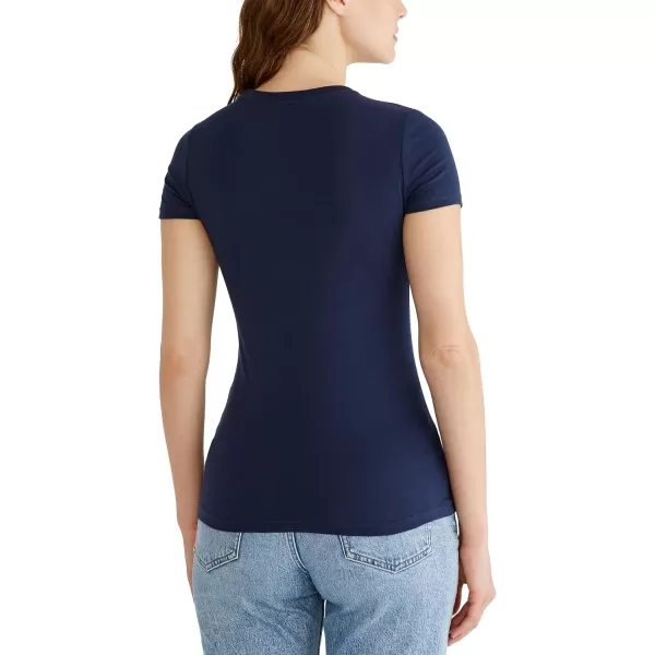 AEROPOSTALE Womens Shine Short Sleeve Graphic TeeCadet Navy