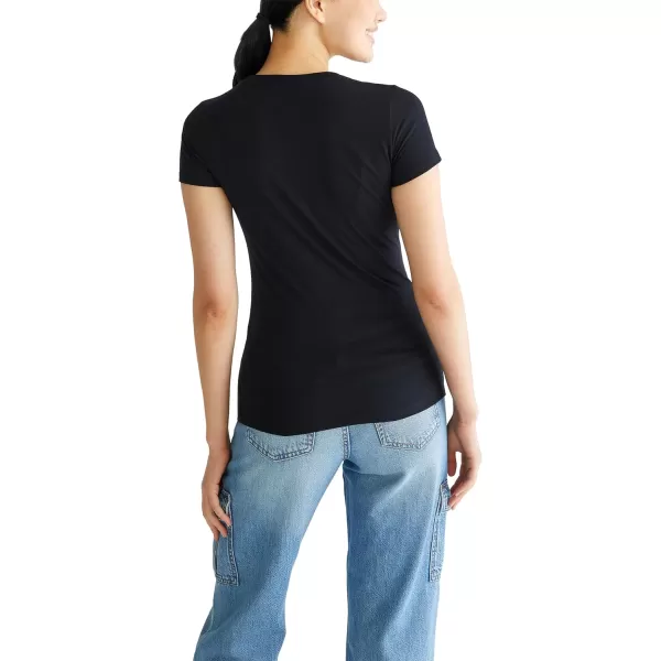 AEROPOSTALE Womens Shine Short Sleeve Graphic TeeDark Black3