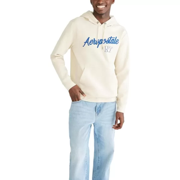 AEROPOSTALE Mens Aero Logo Popover HoodieScriptFog
