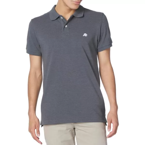 AEROPOSTALE Mens PoloCharcoal Heather Grey