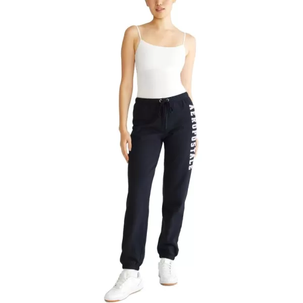 AEROPOSTALE Womens Aero Logo CinchJogger PantArchesDark Black