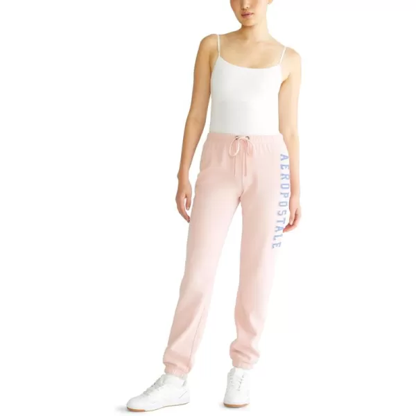 AEROPOSTALE Womens Aero Logo CinchJogger PantArchesSilver Pink