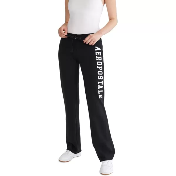 AEROPOSTALE Womens Aero Logo Flare PantArchesDark Black