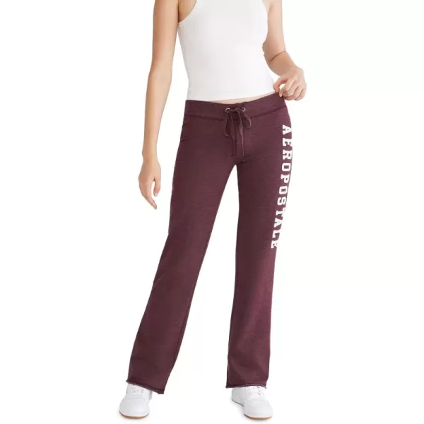AEROPOSTALE Womens Aero Logo Flare PantArchesRich Burgundy