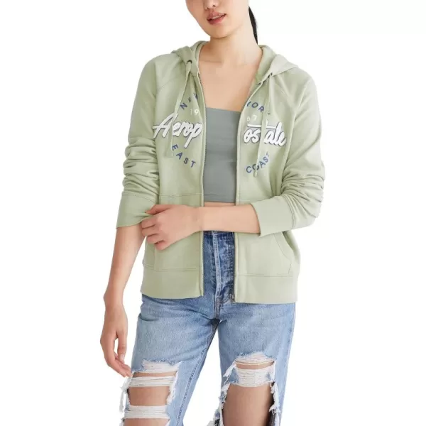 AEROPOSTALE Womens Aero Logo Full Zip HoodieCircleScriptsReseda