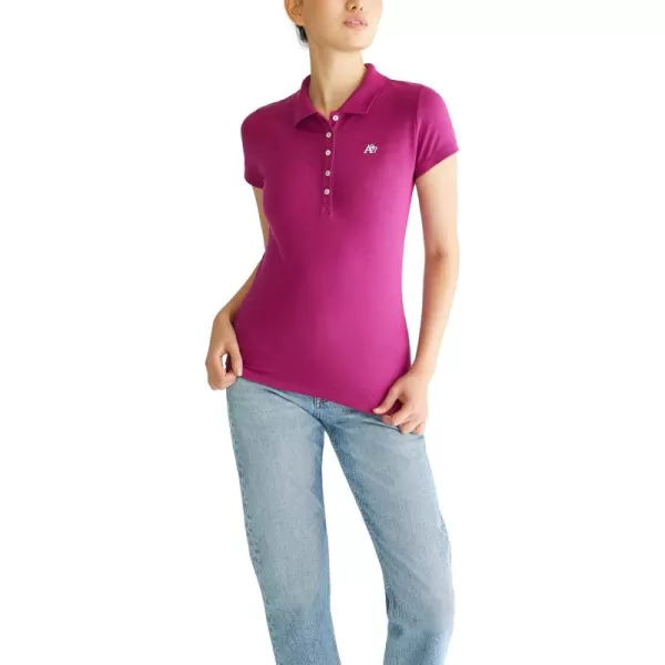 AEROPOSTALE Womens Aero Solid A87 PoloBoysenberry