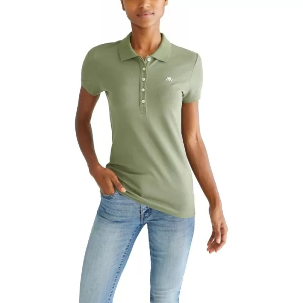AEROPOSTALE Womens Aero Solid A87 PoloFour Leaf Clover