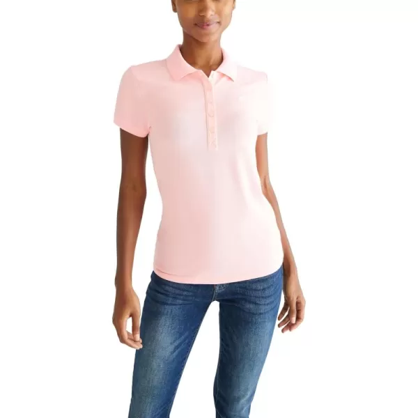 AEROPOSTALE Womens Aero Solid A87 PoloPink Sunset Neon