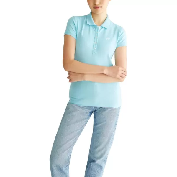 AEROPOSTALE Womens Aero Solid A87 PoloTopaz Blue