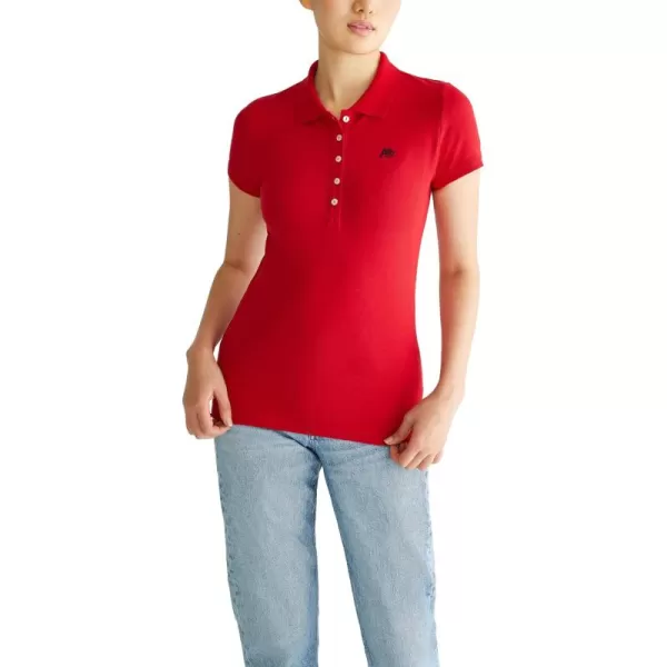 AEROPOSTALE Womens Aero Solid A87 PoloTrue Red