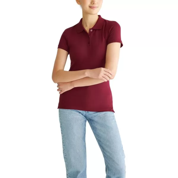 AEROPOSTALE Womens Aero Uniform Polo Short SleeveClassic Auburn