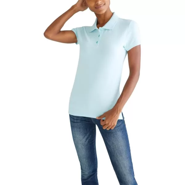 AEROPOSTALE Womens Aero Uniform Polo Short SleeveCorydalis Blue