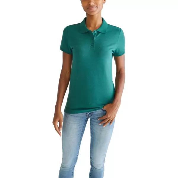 AEROPOSTALE Womens Aero Uniform Polo Short SleeveCrocodile Green