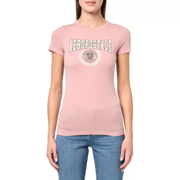AEROPOSTALE Womens Collegiate Short Sleeve Graphic TeeStucco Rose
