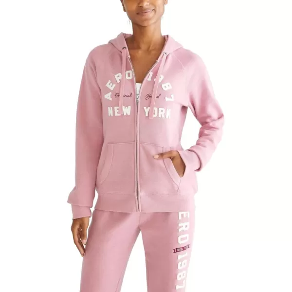 AEROPOSTALE Womens Logo Full Zip Hoodie Arches New YorkFox Glove