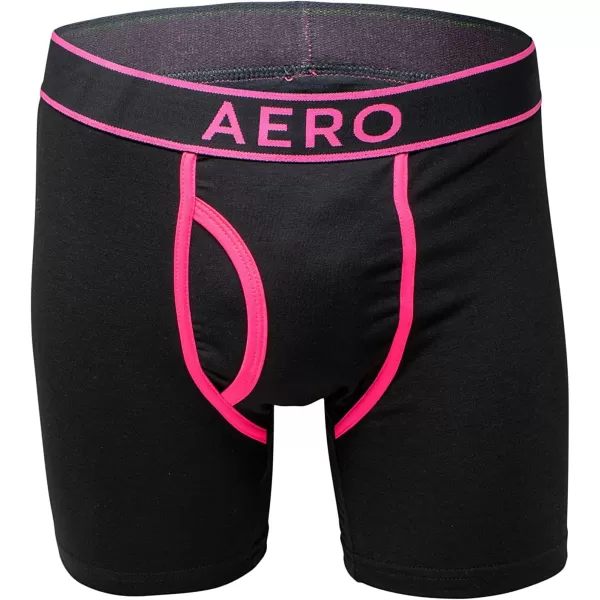 AEROPOSTALE Mens Boxer Briefs 4 Pack Cotton Stretch Boxer Briefs UnderwearBlack