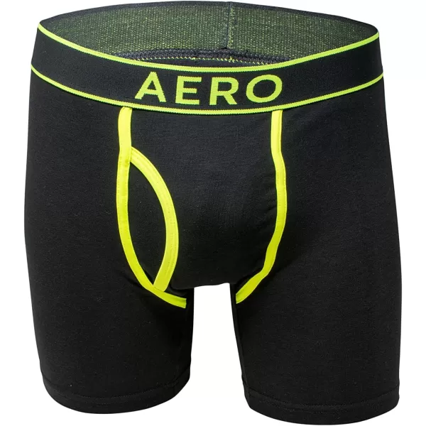AEROPOSTALE Mens Boxer Briefs 4 Pack Cotton Stretch Boxer Briefs UnderwearBlack