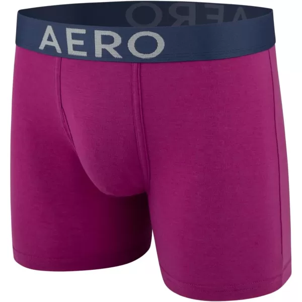 AEROPOSTALE Mens Boxer Briefs 4 Pack Cotton Stretch Boxer Briefs UnderwearCharcoalStripeWineBlue