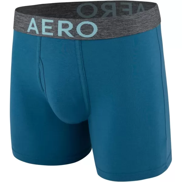 AEROPOSTALE Mens Boxer Briefs 4 Pack Cotton Stretch Boxer Briefs UnderwearCharcoalStripeWineBlue