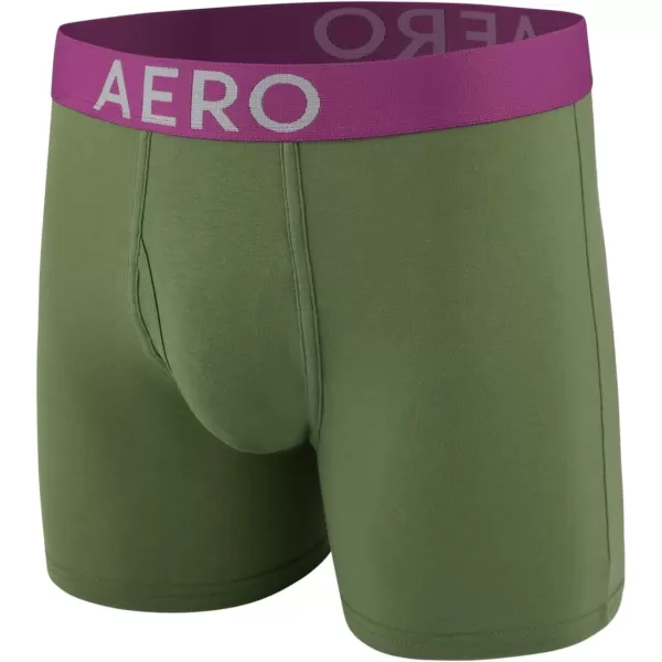 AEROPOSTALE Mens Boxer Briefs 4 Pack Cotton Stretch Boxer Briefs UnderwearGreenHeatherOrangeNavy