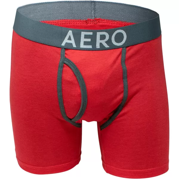 AEROPOSTALE Mens Boxer Briefs 4 Pack Cotton Stretch Boxer Briefs UnderwearGreyGreyBlackRed