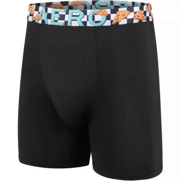 AEROPOSTALE Mens Boxer Briefs 4 Pack Poly Spandex Performance Boxer Briefs UnderwearBlackBlackBlackBlack