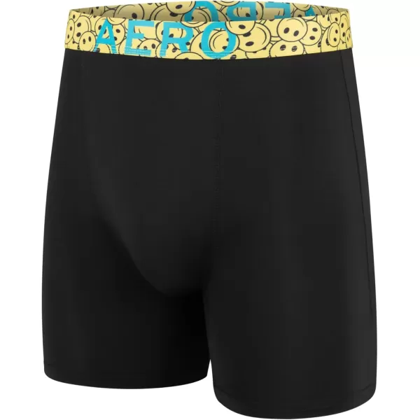 AEROPOSTALE Mens Boxer Briefs 4 Pack Poly Spandex Performance Boxer Briefs UnderwearBlackBlackBlackBlack