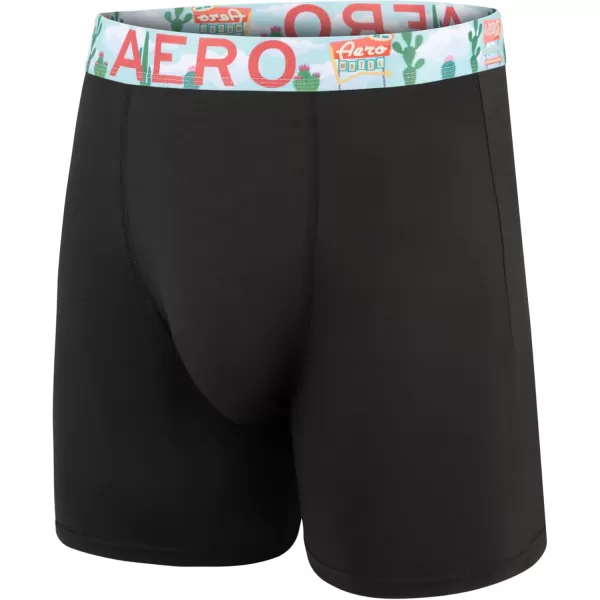 AEROPOSTALE Mens Boxer Briefs 4 Pack Poly Spandex Performance Boxer Briefs UnderwearBlackBlackBlackBlack