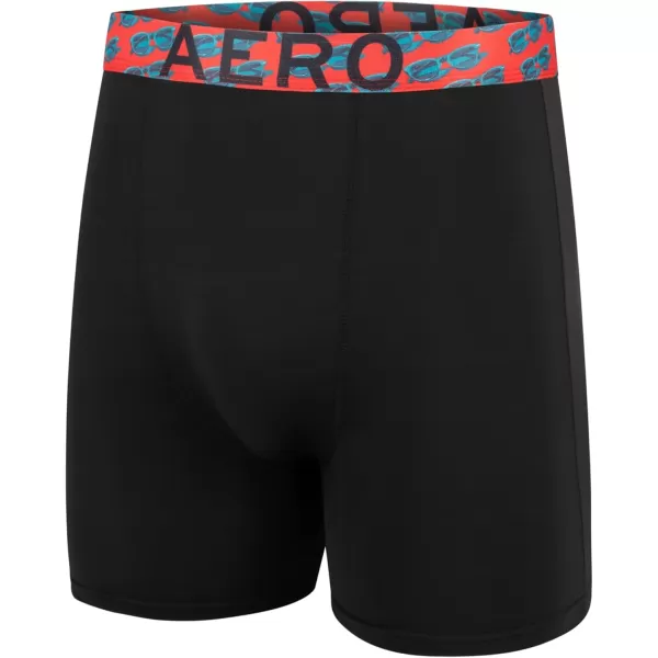 AEROPOSTALE Mens Boxer Briefs 4 Pack Poly Spandex Performance Boxer Briefs UnderwearBlackBlackBlackBlack