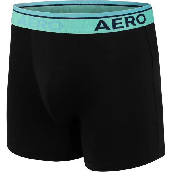 AEROPOSTALE Mens Boxer Briefs 4 Pack Poly Spandex Performance Boxer Briefs UnderwearBlue