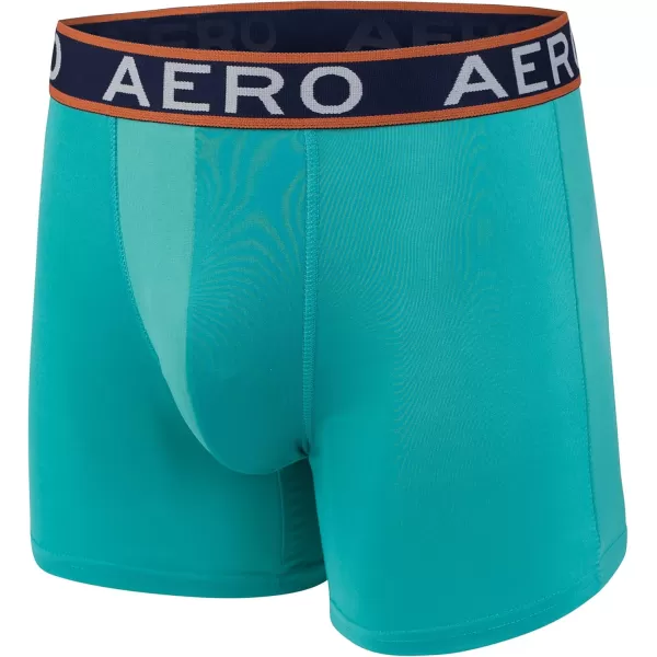 AEROPOSTALE Mens Boxer Briefs 4 Pack Poly Spandex Performance Boxer Briefs UnderwearBlue