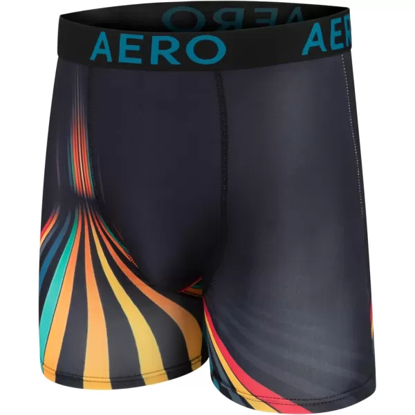 AEROPOSTALE Mens Boxer Briefs 4 Pack Poly Spandex Performance Boxer Briefs UnderwearGuitarDark NavyBlackBlue