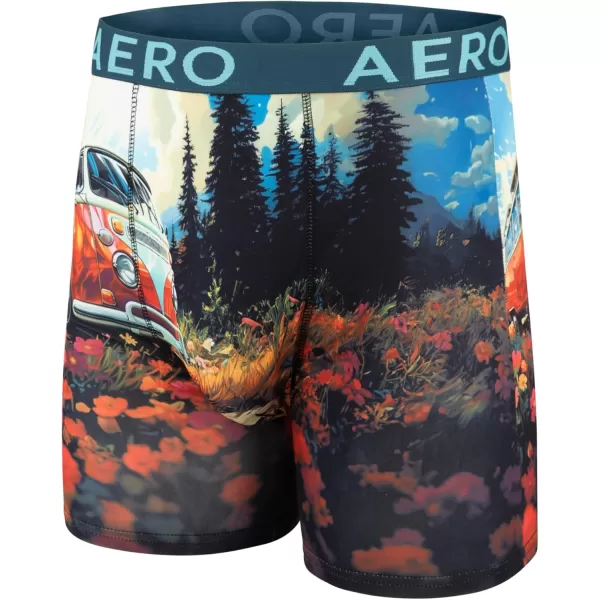 AEROPOSTALE Mens Boxer Briefs 4 Pack Poly Spandex Performance Boxer Briefs UnderwearMulticoloredMulticoloredNavyBlue