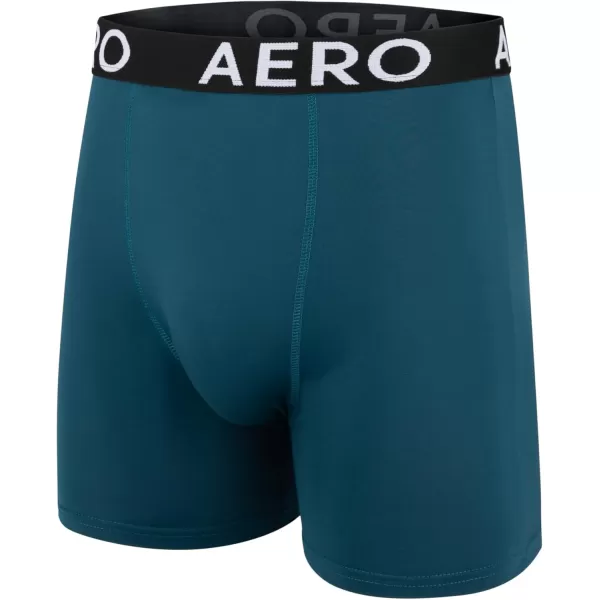 AEROPOSTALE Mens Boxer Briefs 4 Pack Poly Spandex Performance Boxer Briefs UnderwearMushroomCoralMushroomBlue