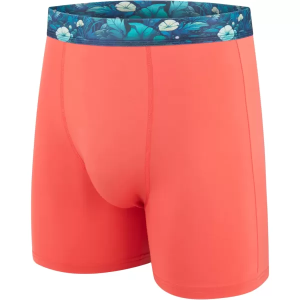 AEROPOSTALE Mens Boxer Briefs 4 Pack Poly Spandex Performance Boxer Briefs UnderwearMushroomCoralMushroomBlue