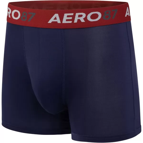 AEROPOSTALE Mens Boxer Briefs 4 Pack Poly Spandex Performance Boxer Briefs UnderwearRed
