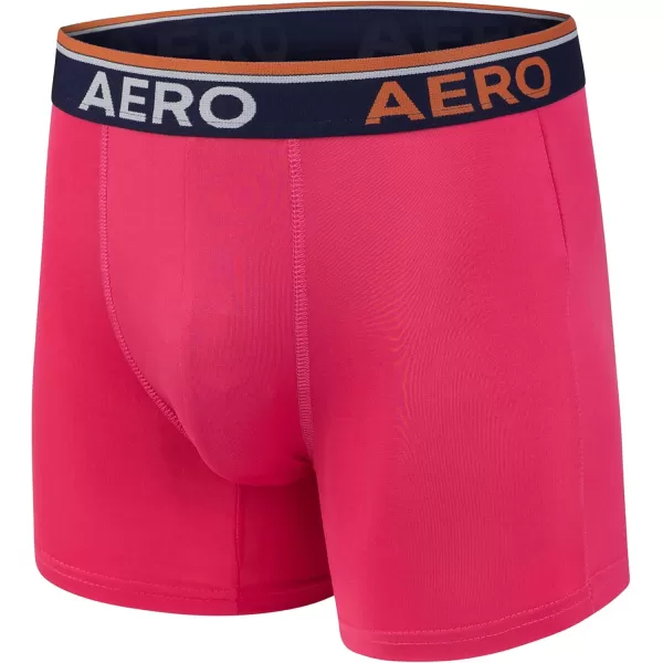 AEROPOSTALE Mens Boxer Briefs 4 Pack Poly Spandex Performance Boxer Briefs UnderwearRed
