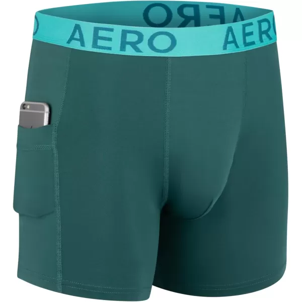 AEROPOSTALE Mens Performance Compression Boxer Briefs Underwear Athletic Shorts Baselayer Running Workout Fitness ShortsMultiLight BlueGreenBlack