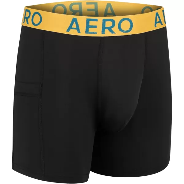 AEROPOSTALE Mens Performance Compression Boxer Briefs Underwear Athletic Shorts Baselayer Running Workout Fitness ShortsMultiLight BlueGreenBlack