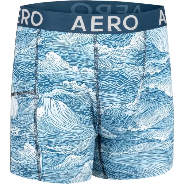 AEROPOSTALE Mens Performance Compression Boxer Briefs Underwear Athletic Shorts Baselayer Running Workout Fitness ShortsMultiLight BlueGreenBlack