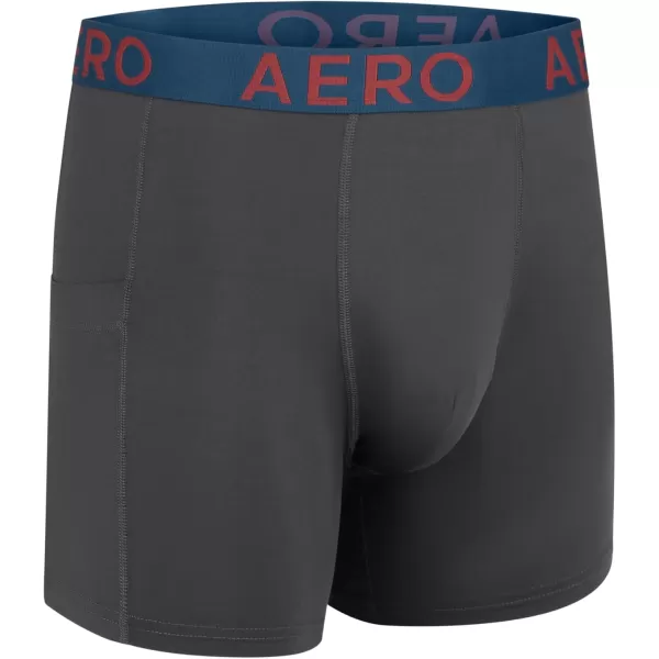 AEROPOSTALE Mens Performance Compression Boxer Briefs Underwear Athletic Shorts Baselayer Running Workout Fitness ShortsMultiNavyCharcoalBurgundy